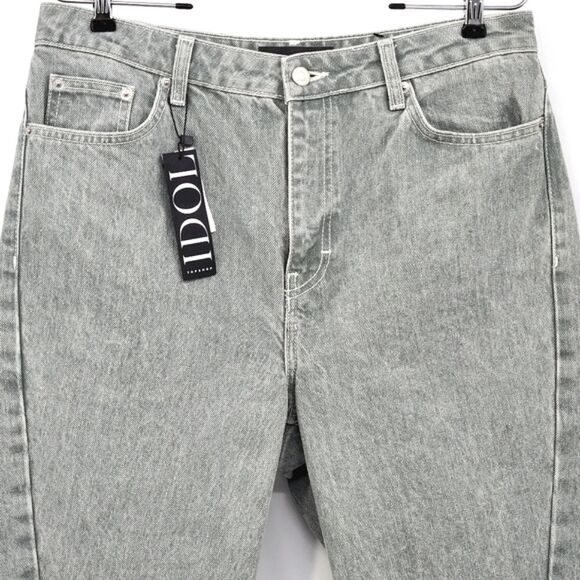 Topshop Idol Twist Seam Mom Denim Jeans In Mint Women's Size 10 - Picture 3 of 12